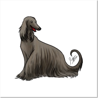 Afghan Hound Black Posters and Art